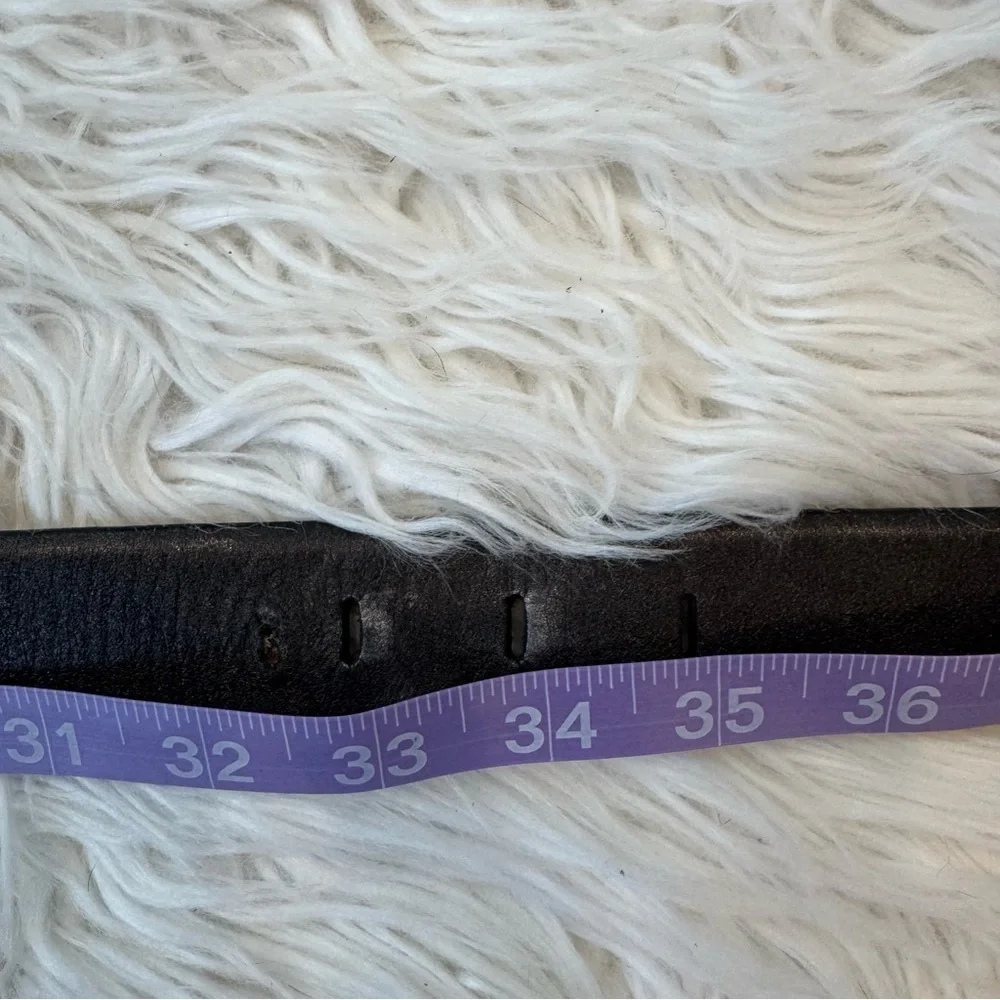 Ferragamo Gancini Belt Made in Italy Leather Distressed Buckle Belt